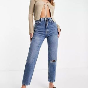 stradivarius mom jeans